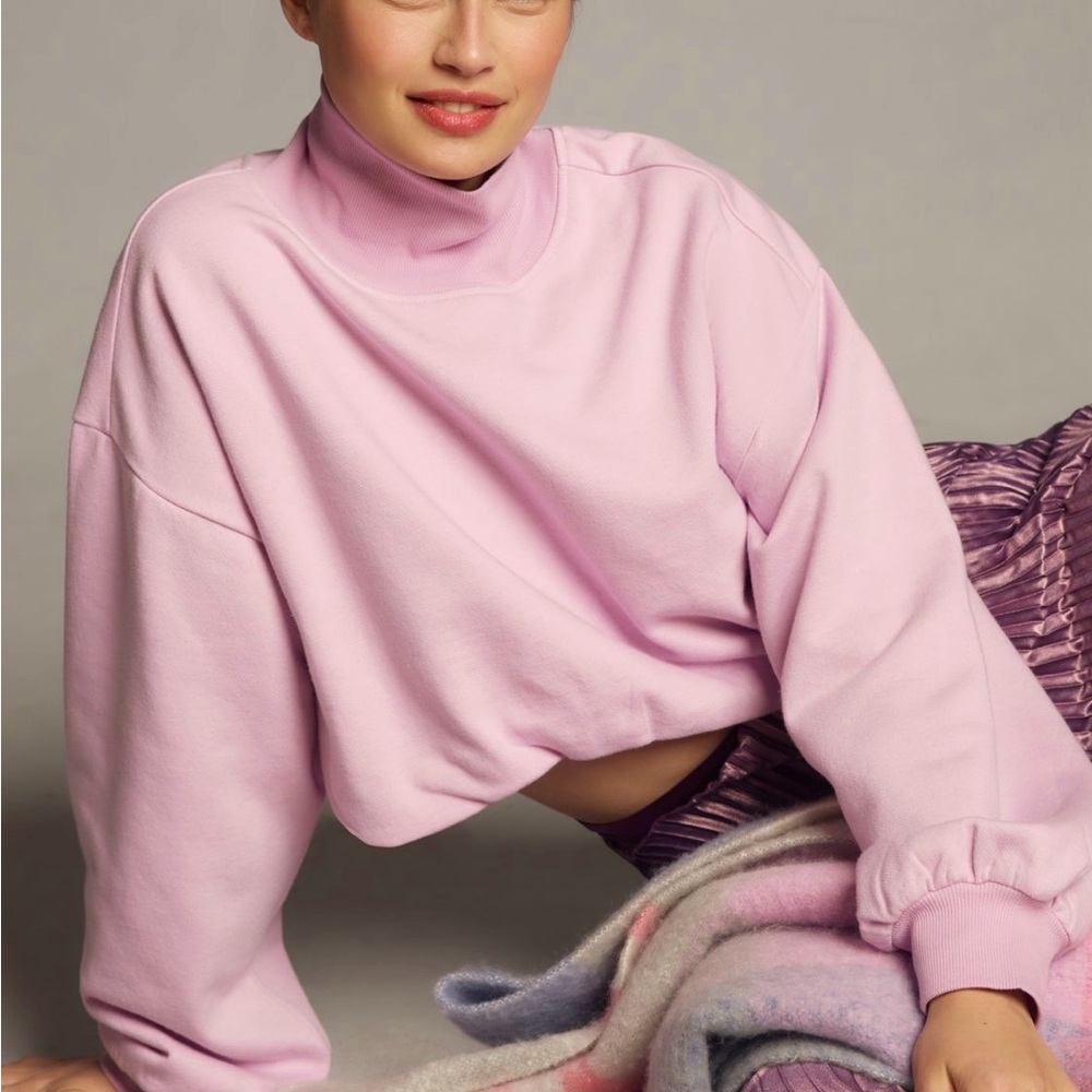 Pilcro Light Pink Cowl Neck Sweater